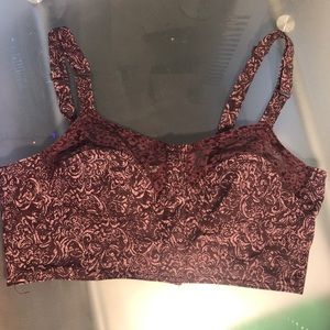 Deep purple lacy bra top from Urban Outfitters
